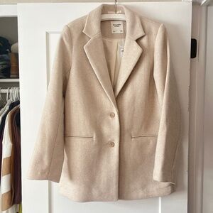 A&F NWT Abercrombie & Fitch Women’s Beige Blazer Jacket M Womenswear